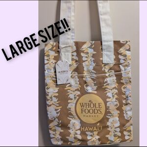 Whole Foods Hawaii Yellow Plumeria Lei Large Hydro Tote Bag